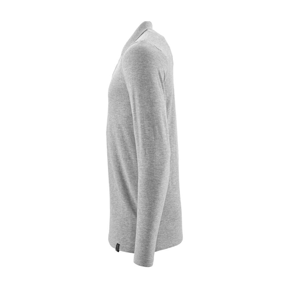 Grey - Lifestyle - Mascot Mens Crossover Long-Sleeved Polo Shirt
