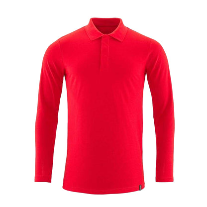 Traffic Red - Front - Mascot Mens Crossover Long-Sleeved Polo Shirt