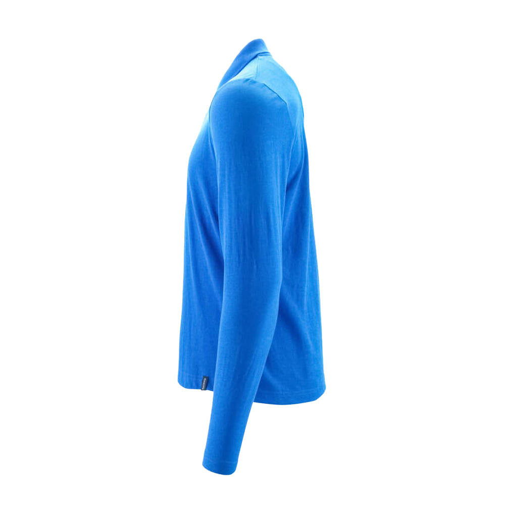 Azure Blue - Lifestyle - Mascot Mens Crossover Long-Sleeved Polo Shirt