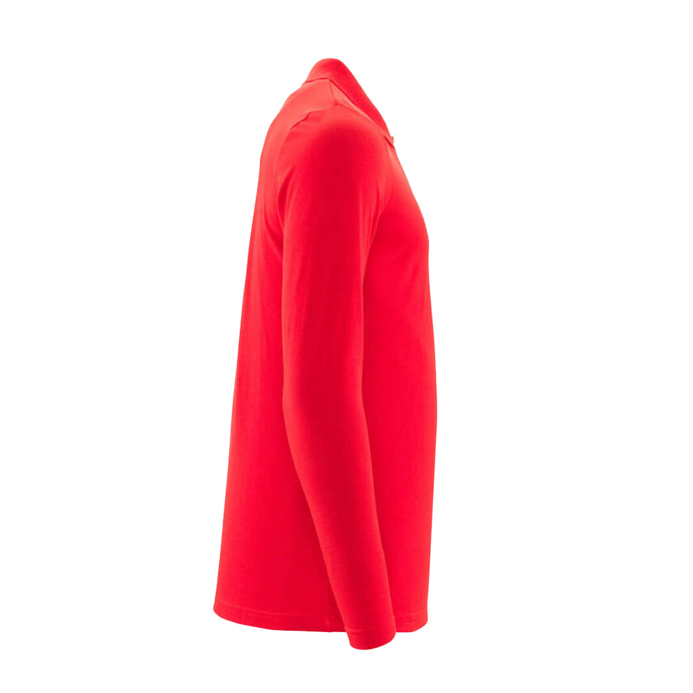 Traffic Red - Back - Mascot Mens Crossover Long-Sleeved Polo Shirt