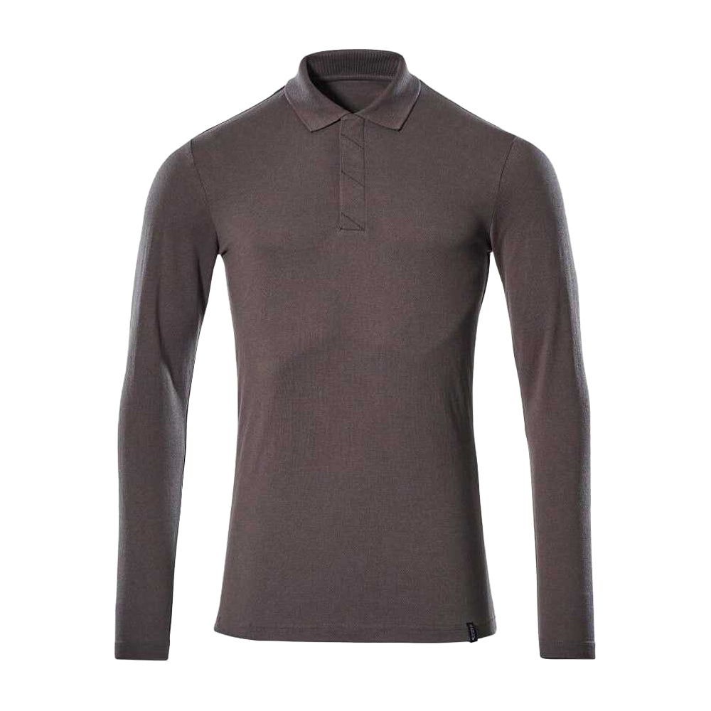 Dark Anthracite - Front - Mascot Mens Crossover Long-Sleeved Polo Shirt