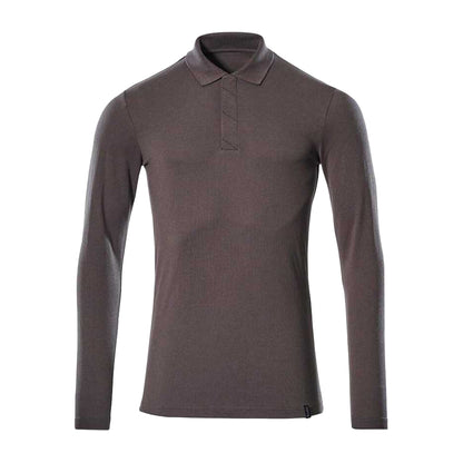 Dark Anthracite - Front - Mascot Mens Crossover Long-Sleeved Polo Shirt