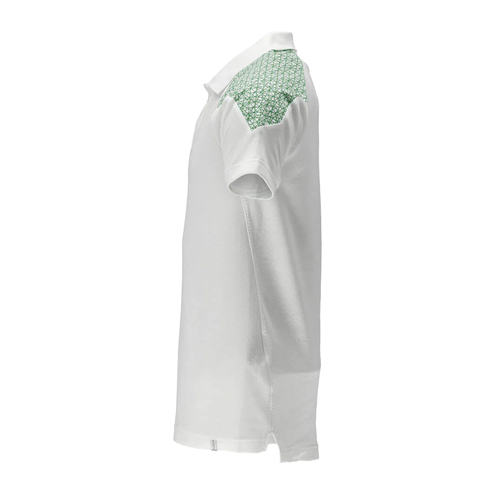 White-Grass Green - Side - Mascot Unisex Adult Food & Care Polo Shirt
