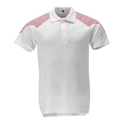 White-Traffic Red - Front - Mascot Unisex Adult Food & Care Polo Shirt