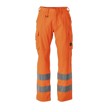 Hi Vis Orange - Front - Mascot Mens Safe Light Hi-Vis Work Trousers