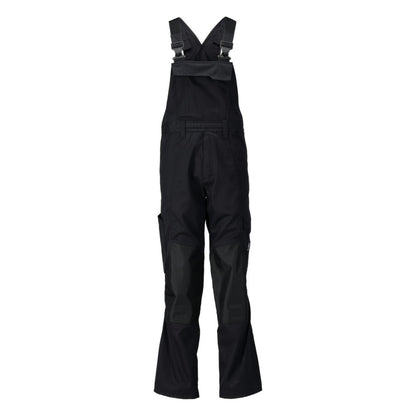 Black - Front - Mascot Mens Accelerate Knee Pad Pockets Bib And Brace Trouser