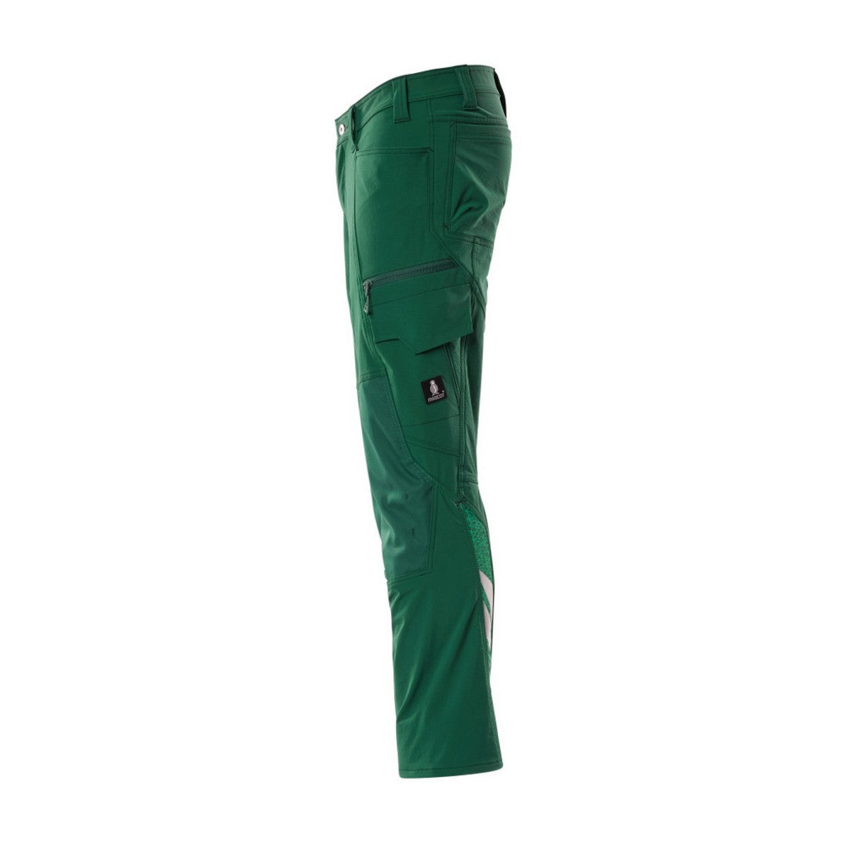 Green - Side - Mascot Mens Accelerate Stretch Knee Pad Pockets Work Trousers