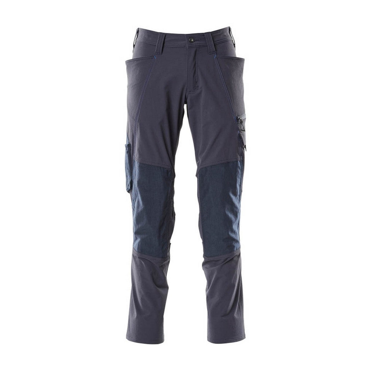 Dark Navy - Front - Mascot Mens Accelerate Stretch Knee Pad Pockets Work Trousers
