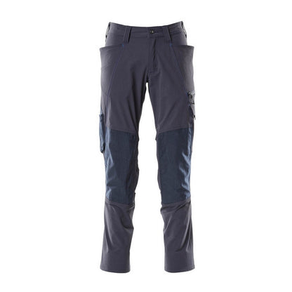 Dark Navy - Front - Mascot Mens Accelerate Stretch Knee Pad Pockets Work Trousers