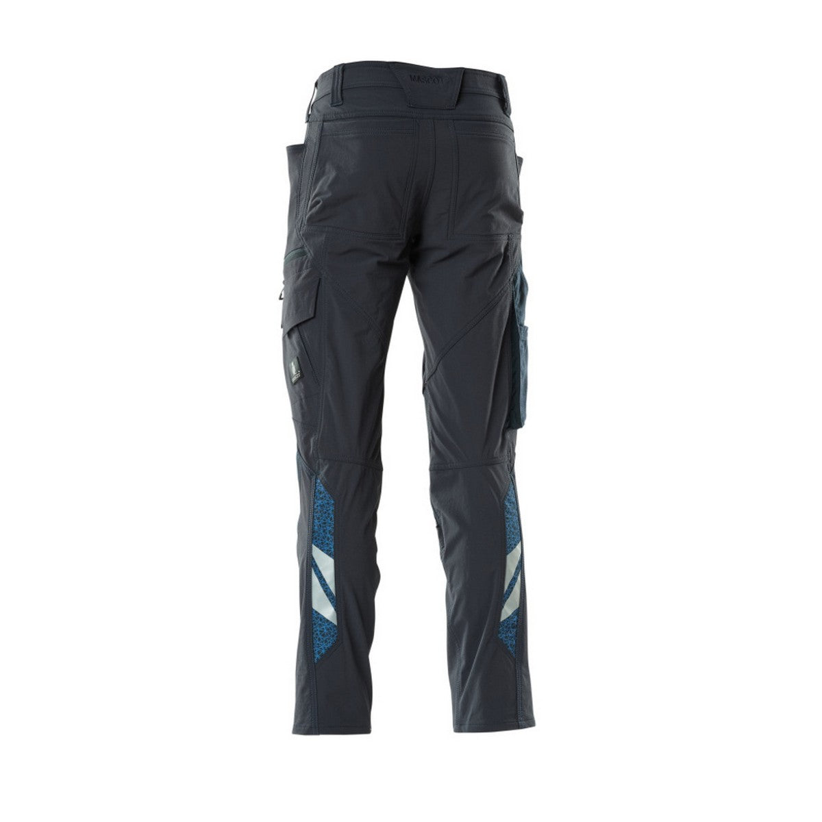 Dark Navy - Back - Mascot Mens Accelerate Stretch Knee Pad Pockets Work Trousers