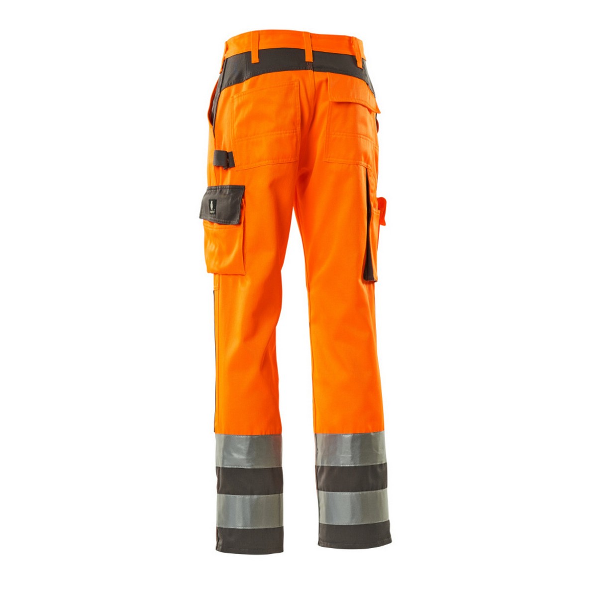 Hi Vis Orange-Anthracite - Back - Mascot Mens Safe Complete Olinda Knee Pad Pockets Work Trousers
