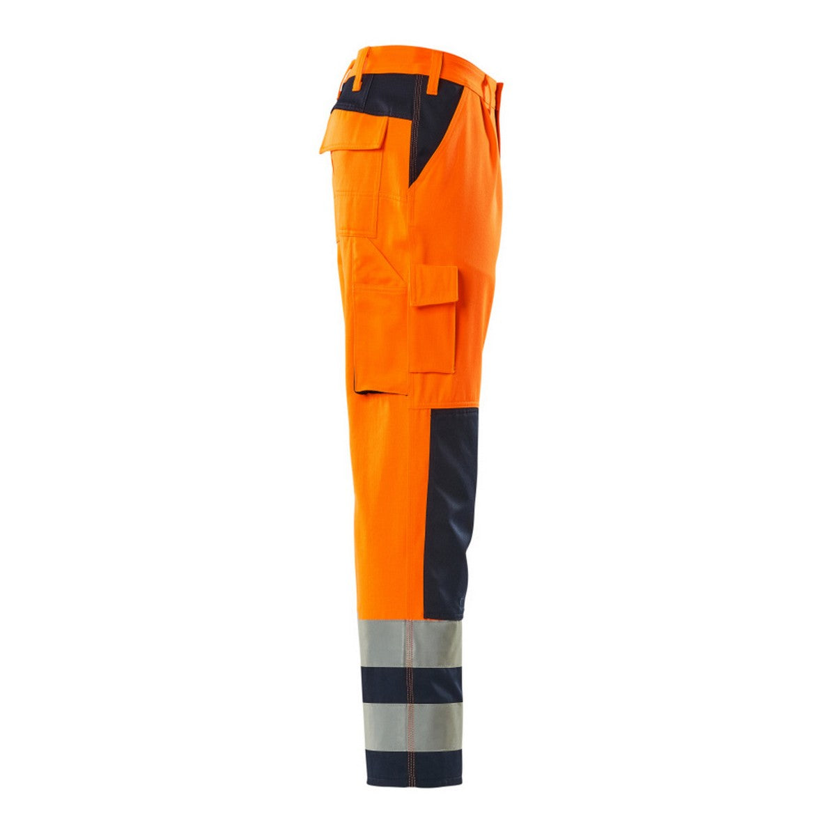 Hi Vis Orange-Navy - Lifestyle - Mascot Mens Safe Complete Olinda Knee Pad Pockets Work Trousers