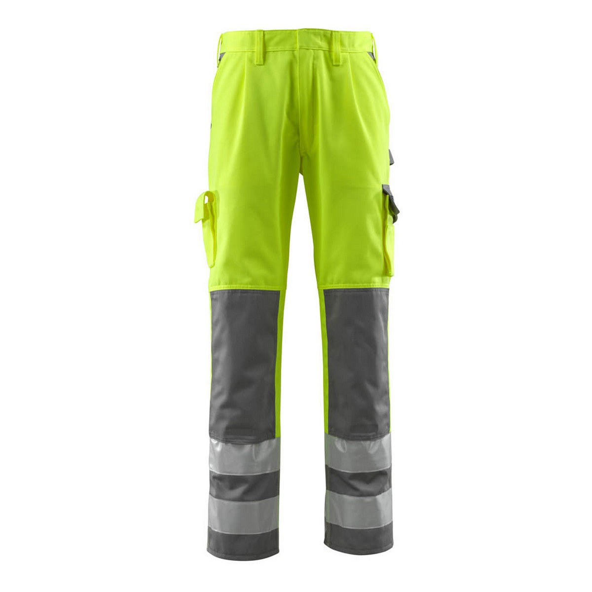 Hi Vis Yellow-Anthracite - Front - Mascot Mens Safe Complete Olinda Knee Pad Pockets Work Trousers
