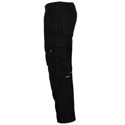 Black - Side - Mascot Mens Industry Knee Pad Pockets Work Trousers