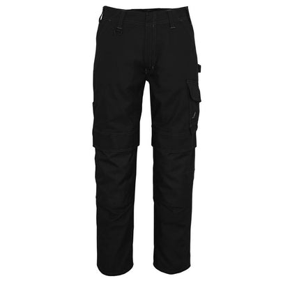 Black - Front - Mascot Mens Industry Knee Pad Pockets Work Trousers