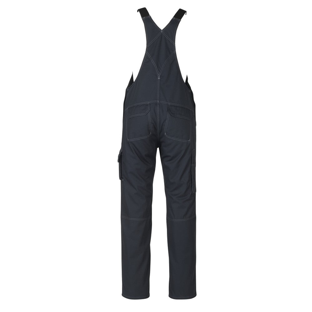 Dark Navy - Back - Mascot Mens Industry Newark Knee Pad Pockets Bib And Brace Overall