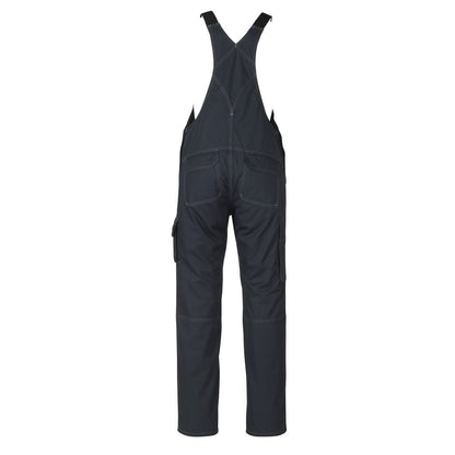 Dark Navy - Back - Mascot Mens Industry Newark Knee Pad Pockets Bib And Brace Overall