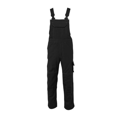 Black - Front - Mascot Mens Industry Newark Knee Pad Pockets Bib And Brace Overall