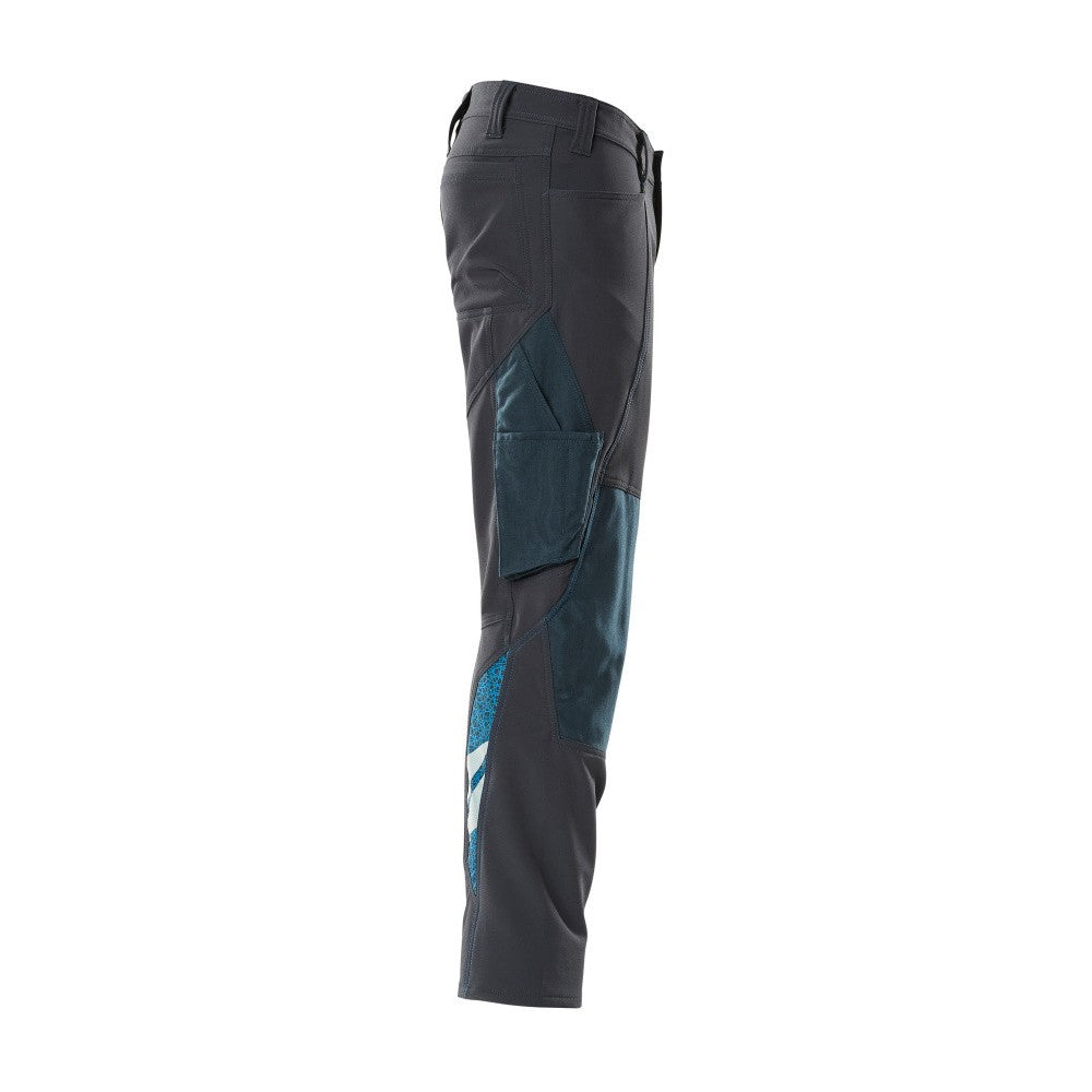Dark Navy - Side - Mascot Mens Accelerate Knee Pad Pockets Trousers