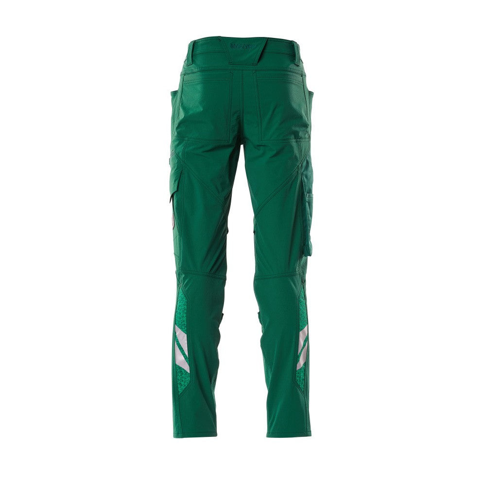 Green - Back - Mascot Mens Accelerate Knee Pad Pockets Trousers