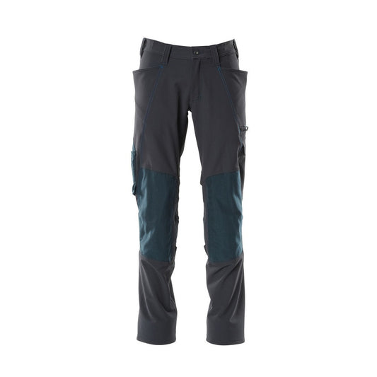 Dark Navy - Front - Mascot Mens Accelerate Knee Pad Pockets Trousers