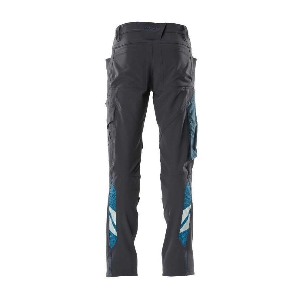 Dark Navy - Back - Mascot Mens Accelerate Knee Pad Pockets Trousers