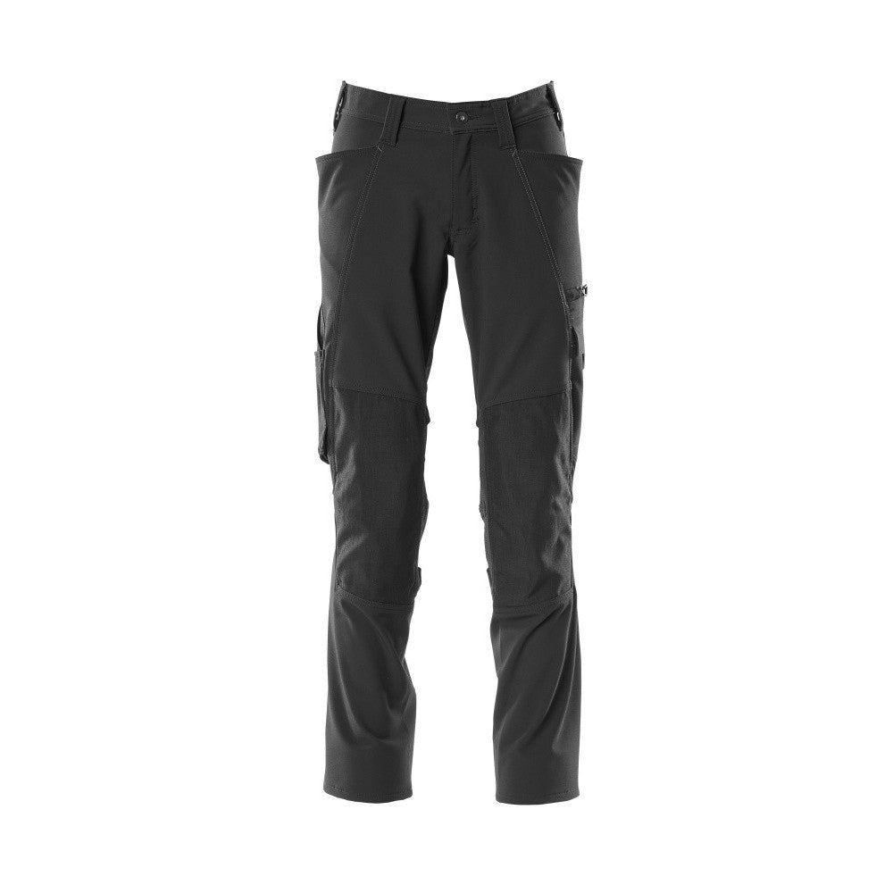 Black - Front - Mascot Mens Accelerate Knee Pad Pockets Trousers