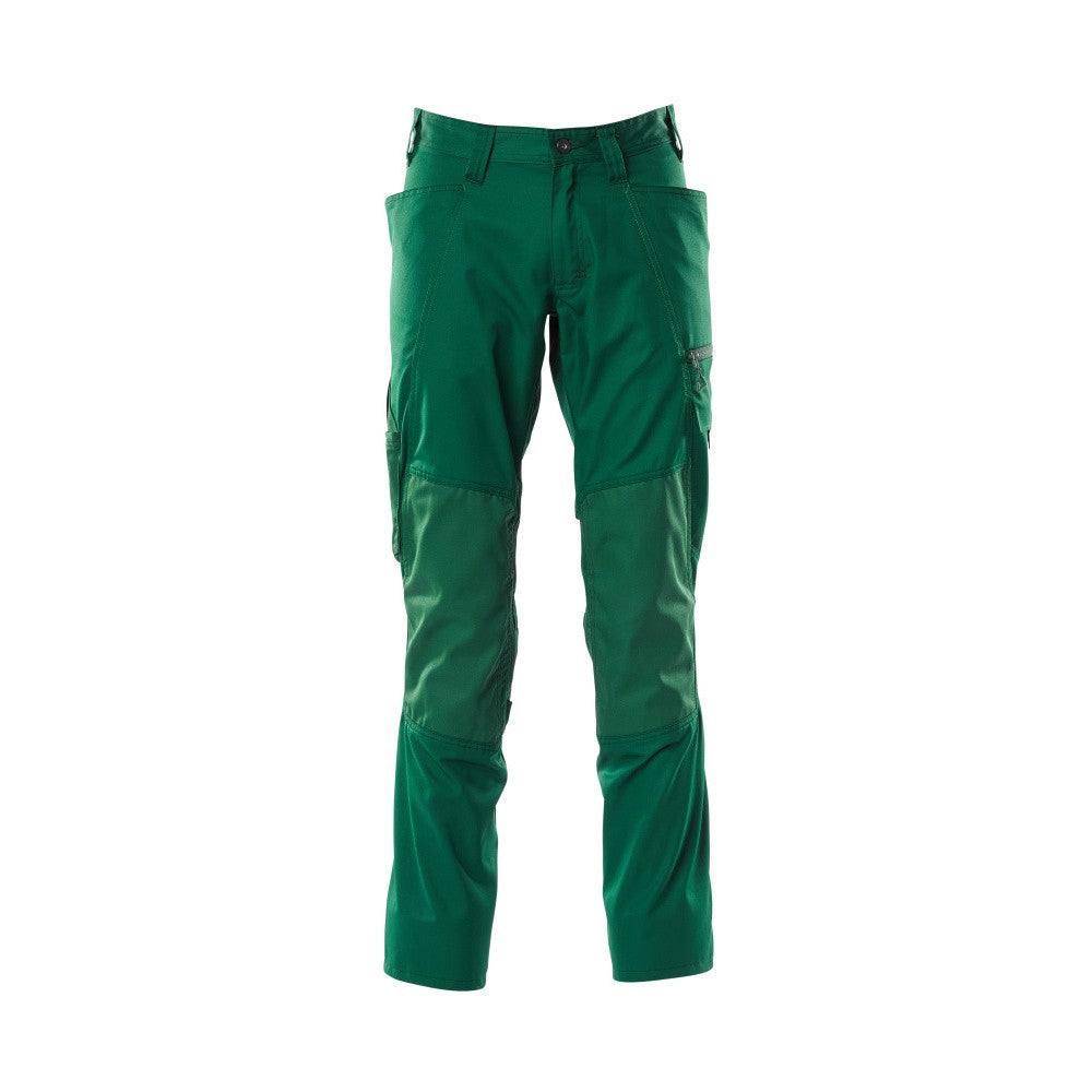 Green - Front - Mascot Mens Accelerate Knee Pad Pockets Trousers