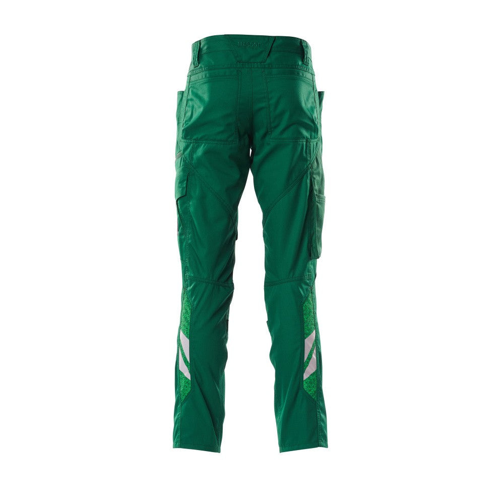 Green - Back - Mascot Mens Accelerate Knee Pad Pockets Trousers