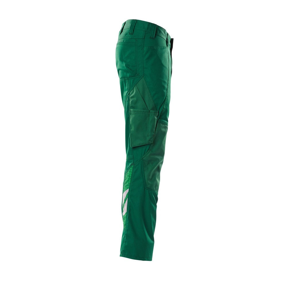 Green - Side - Mascot Mens Accelerate Knee Pad Pockets Trousers
