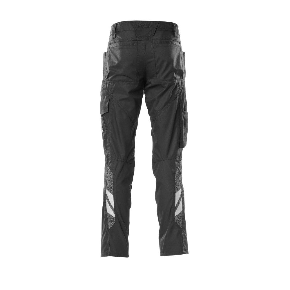 Black - Back - Mascot Mens Accelerate Knee Pad Pockets Trousers