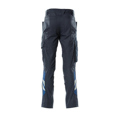 Dark Navy - Back - Mascot Mens Accelerate Knee Pad Pockets Trousers