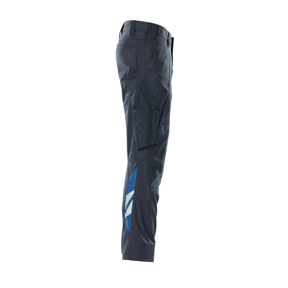Dark Navy - Side - Mascot Mens Accelerate Knee Pad Pockets Trousers