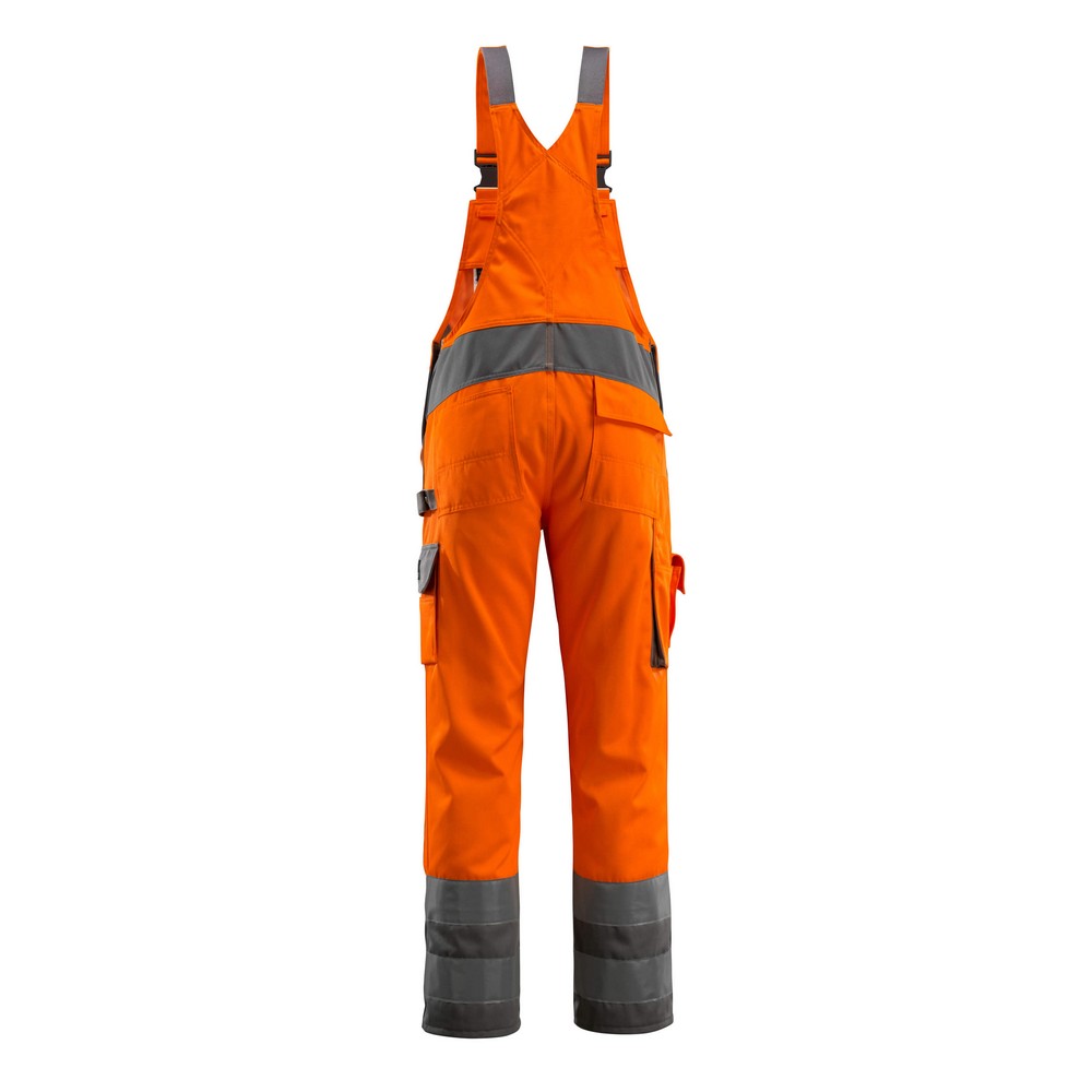 Orange-Anthracite - Back - Mascot Mens Barras Safe Complete Hi-Vis Bib And Brace Overall