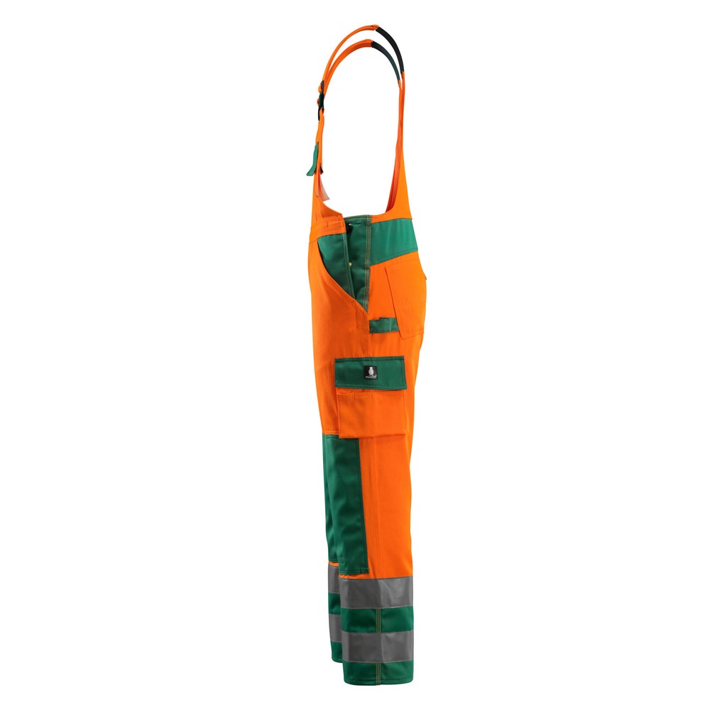 Orange-Green - Lifestyle - Mascot Mens Barras Safe Complete Hi-Vis Bib And Brace Overall