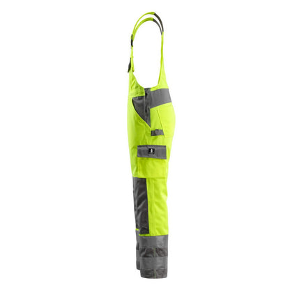 Yellow-Anthracite - Lifestyle - Mascot Mens Barras Safe Complete Hi-Vis Bib And Brace Overall
