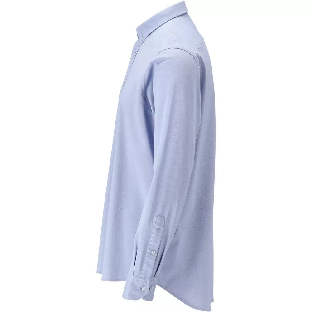 Light Blue-White - Lifestyle - Mascot Mens Frontline Checked Slim Shirt