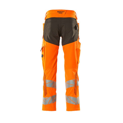Hi Vis Orange-Dark Anthracite - Back - Mascot Mens Accelerate Safe Hi-Vis Trousers