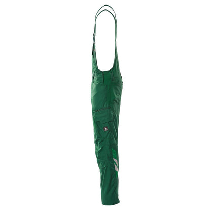 Green - Lifestyle - Mascot Mens Accelerate Stretch Knee Pad Pockets Bib And Brace Overall
