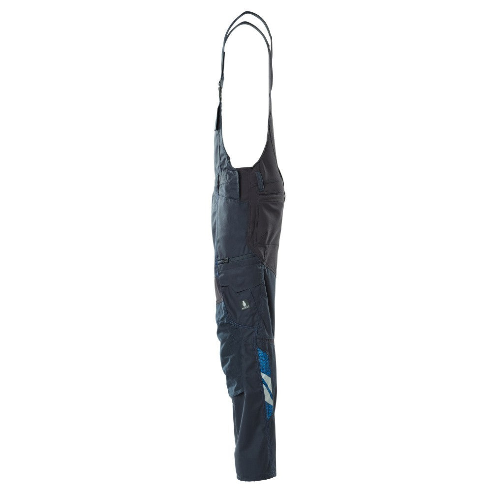 Dark Navy - Lifestyle - Mascot Mens Accelerate Stretch Knee Pad Pockets Bib And Brace Overall