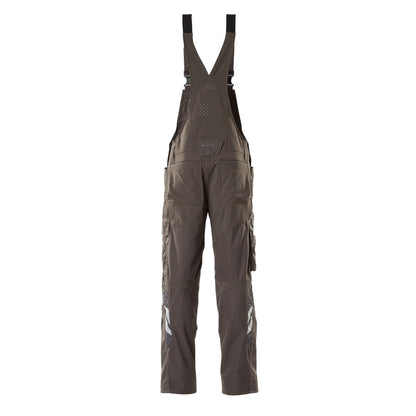 Dark Anthracite - Back - Mascot Mens Accelerate Stretch Knee Pad Pockets Bib And Brace Overall