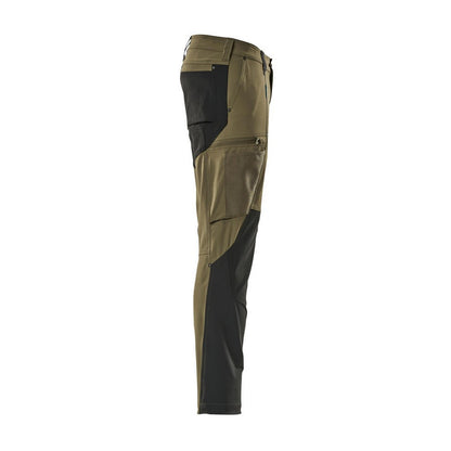 Moss Green-Black - Side - Mascot Mens Advanced Work Trousers
