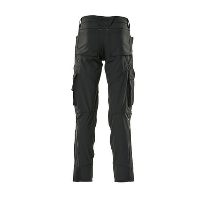 Black - Back - Mascot Mens Advanced Knee Pad Pockets Work Trousers