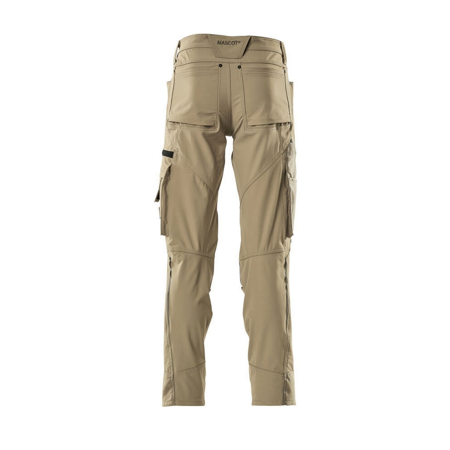 Light Khaki - Back - Mascot Mens Advanced Knee Pad Pockets Work Trousers