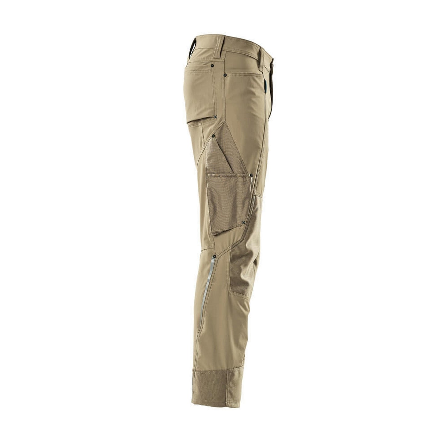 Light Khaki - Side - Mascot Mens Advanced Knee Pad Pockets Work Trousers