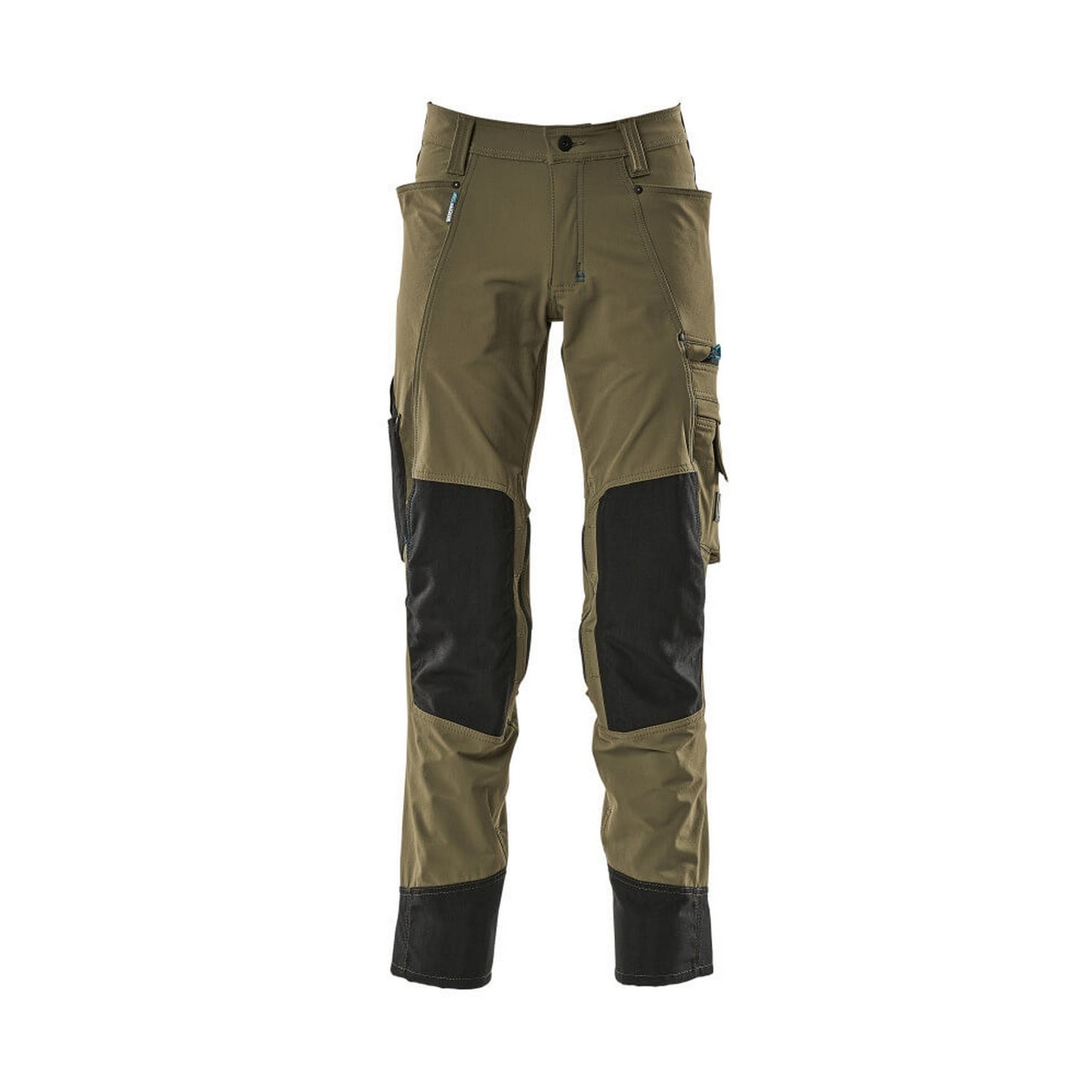 Moss Green - Front - Mascot Mens Advanced Knee Pad Pockets Work Trousers
