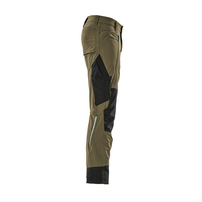 Moss Green - Side - Mascot Mens Advanced Knee Pad Pockets Work Trousers