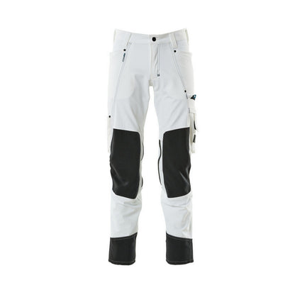 White - Front - Mascot Mens Advanced Knee Pad Pockets Work Trousers