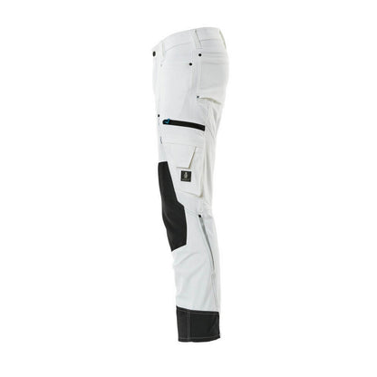 White - Lifestyle - Mascot Mens Advanced Knee Pad Pockets Work Trousers