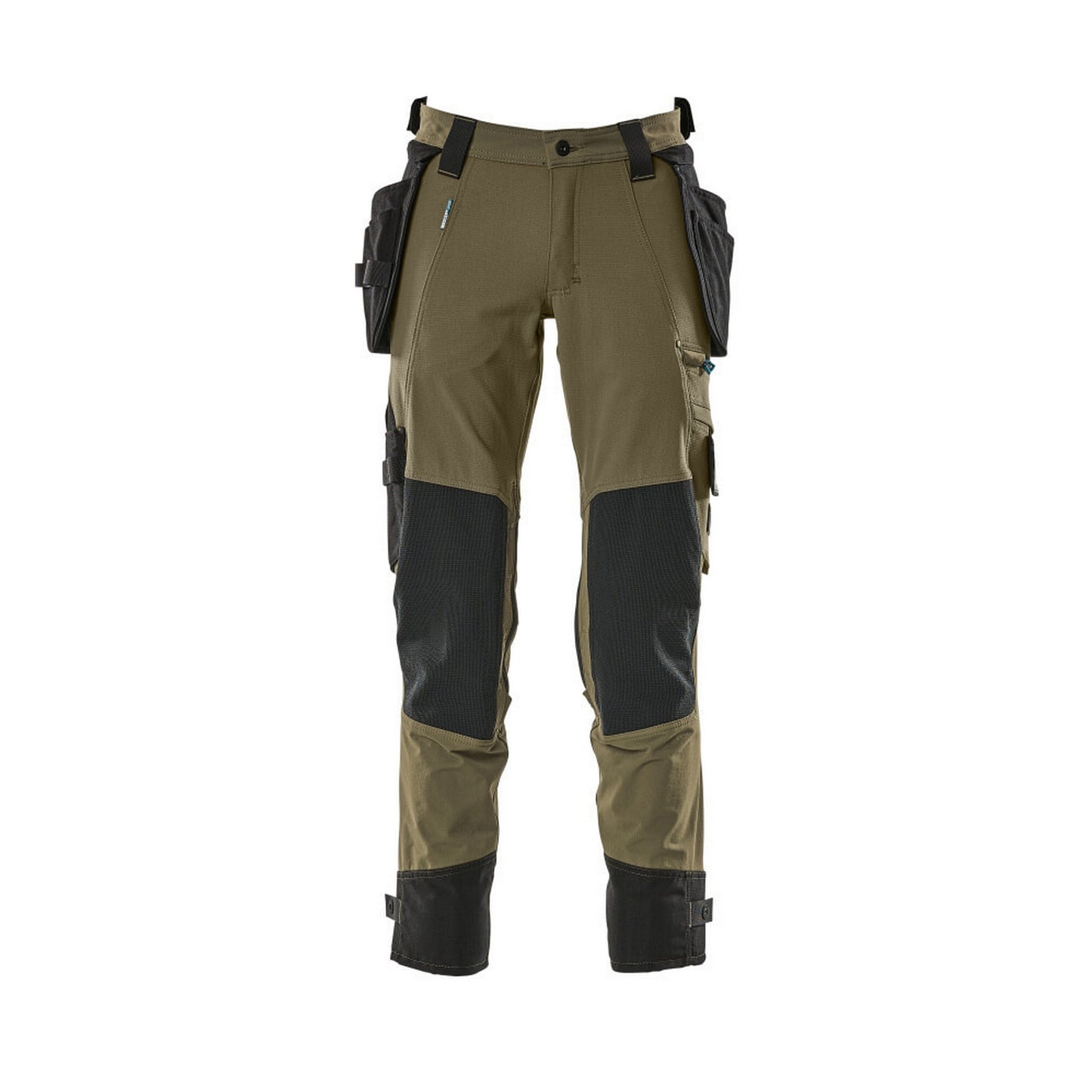Moss Green - Front - Mascot Mens Advanced Holster Pocket Work Trousers